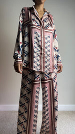 Load image into Gallery viewer, Geo Scarf Print Pant Set
