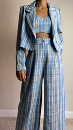 Load image into Gallery viewer, Strictly Business Plaid 3Pc Pant Suit
