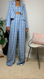 Load image into Gallery viewer, Strictly Business Plaid 3Pc Pant Suit
