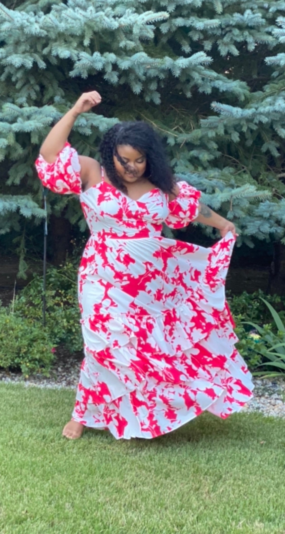 Lady in Red Maxi Dress