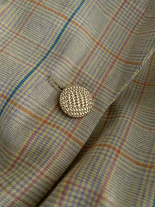 Vintage Plaid Boyfriend Blazer