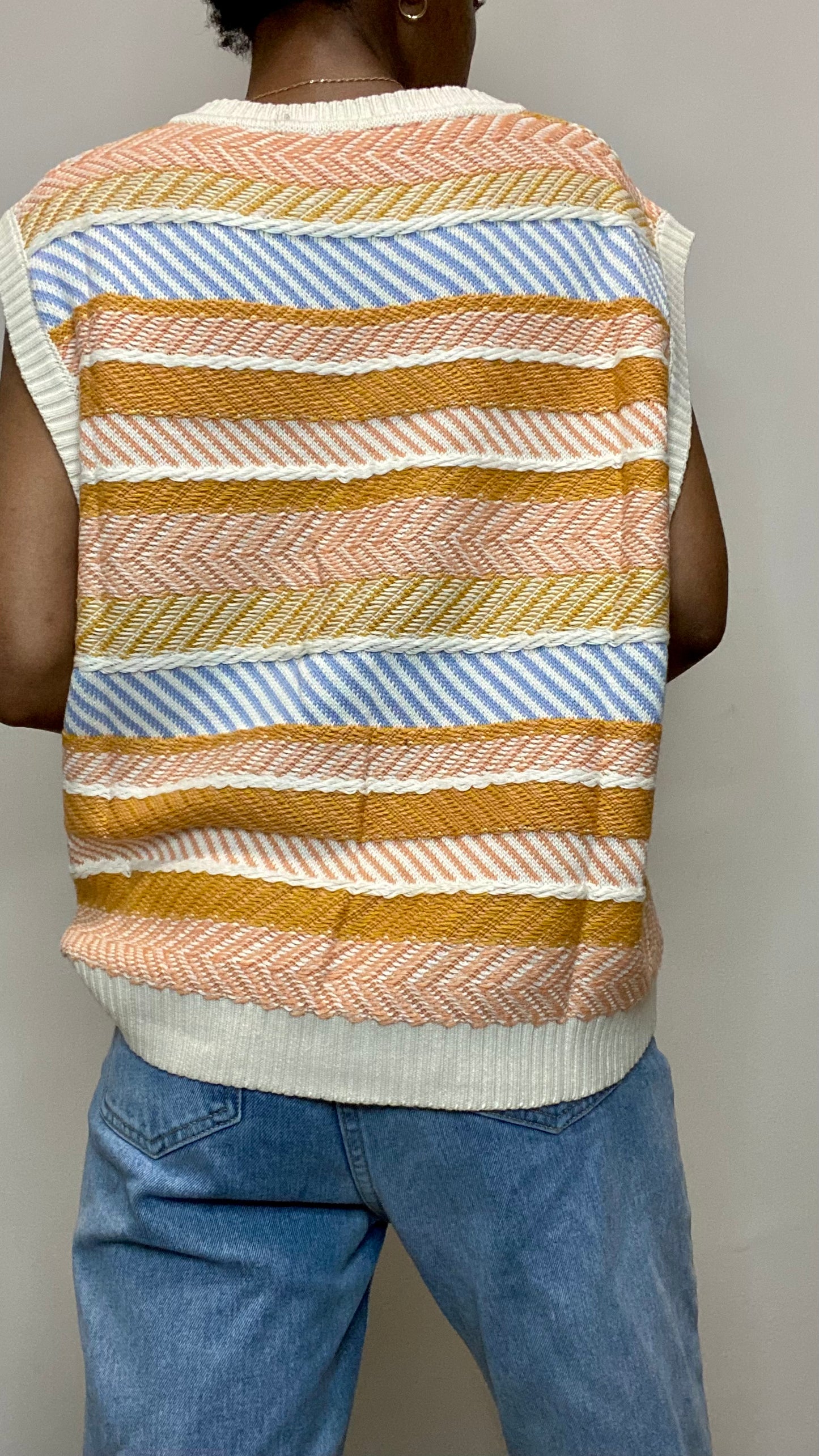 Multicolor Striped Sweater Vest