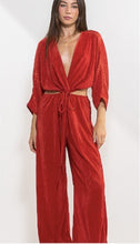 Load image into Gallery viewer, Ruby Plisse Cutout Jumpsuit
