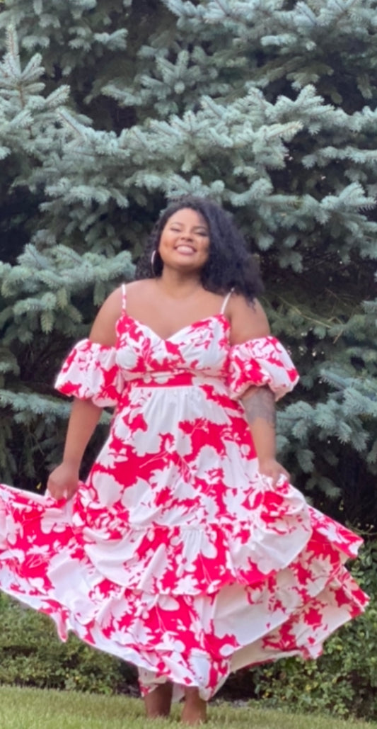 Lady in Red Maxi Dress