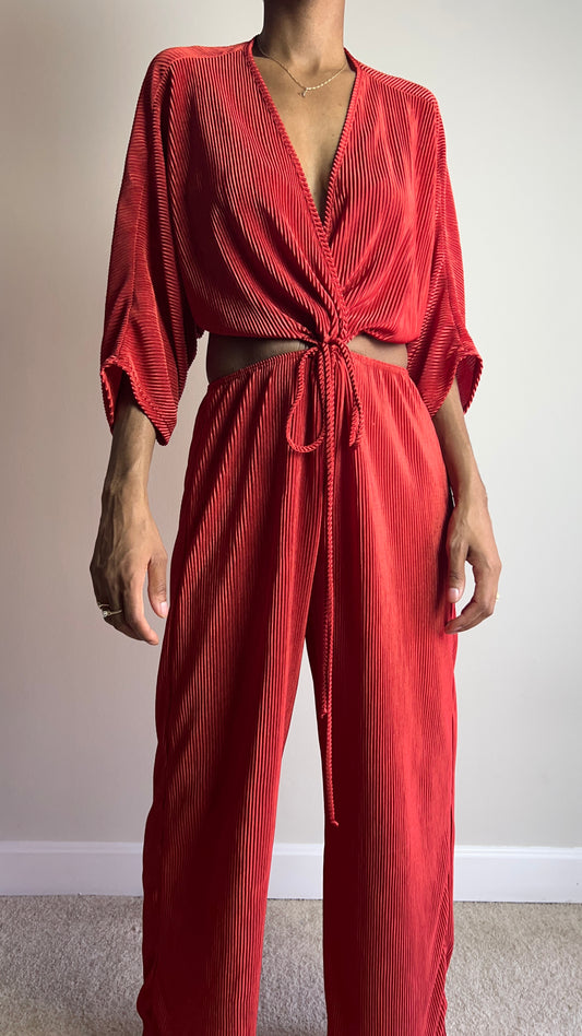 Ruby Plisse Cutout Jumpsuit