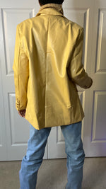 Load image into Gallery viewer, Dijon Faux Leather Boyfriend Blazer

