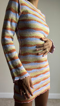 Load image into Gallery viewer, Retro Striped Knit Mini Dress
