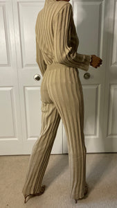 Luxe Ribbed Knit Sweater Pant Set