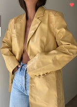 Load image into Gallery viewer, Dijon Faux Leather Boyfriend Blazer
