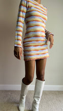 Load image into Gallery viewer, Retro Striped Knit Mini Dress
