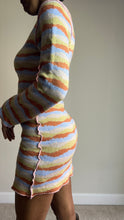 Load image into Gallery viewer, Retro Striped Knit Mini Dress
