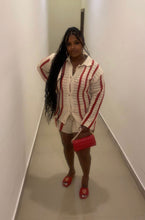 Load image into Gallery viewer, Candy Stripe Crochet Short Set

