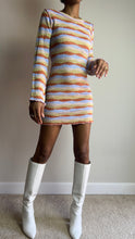 Load image into Gallery viewer, Retro Striped Knit Mini Dress
