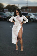 Load image into Gallery viewer, Slit Decisions Maxi Dress (Pink Multi)
