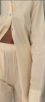 Load image into Gallery viewer, Mellow Yellow Stripe Short Set
